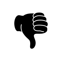 Sticker 👎 Black Emoji @TgEmodziBot