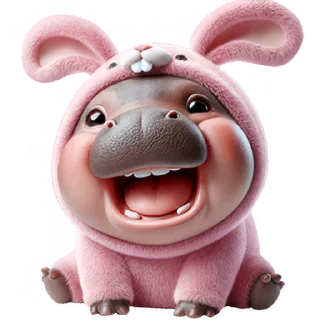 Telegram sticker 🤣 Бегемотик-кролик 2 @Nyasticks