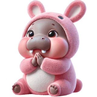 Telegram sticker 🙏 Бегемотик-кролик 2 @Nyasticks