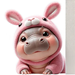 Telegram sticker 👀 Бегемотик-кролик 2 @Nyasticks