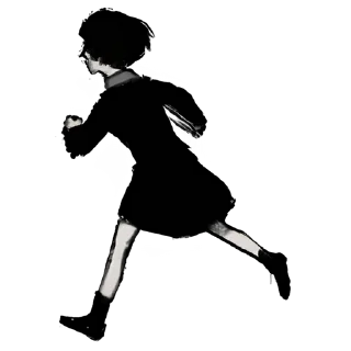 Телеграм стикер 🏃‍♀ Грустная девочка @nyasticks