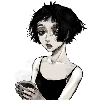 Video sticker ☕ Грустная девочка @nyasticks