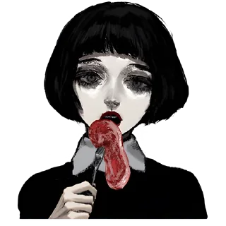 Sticker 😋 Грустная девочка @nyasticks