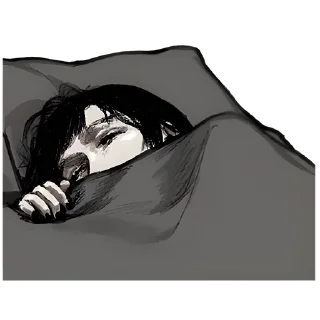 Video sticker 😴 Грустная девочка @nyasticks