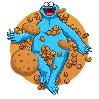 Telegram sticker 🥴 Cookie Monster