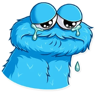 Telegram sticker 😭 Cookie Monster