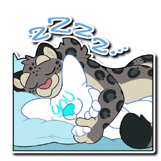 Sticker 🤗 Snow Leopard (round 2!)