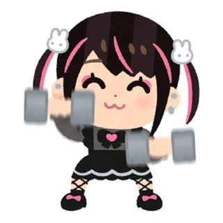 Telegram sticker 💪 jirai chan  ♡  @ririmoji
by irasutoya (LINE)
