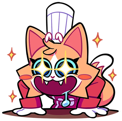 Telegram sticker 🤩 Гастрономяу без текста @stickers_vk