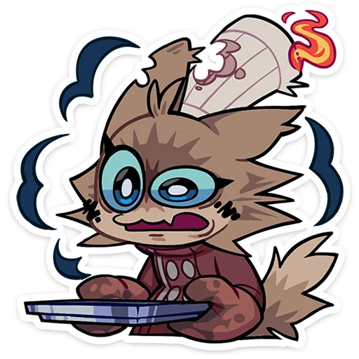 Telegram sticker 🥴 Гастрономяу без текста @stickers_vk