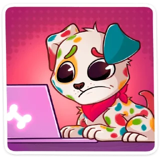 Telegram sticker 🐕 Пинто • @TgSticker