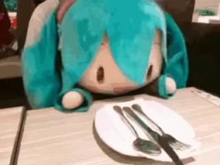 Telegram sticker 🍽 Miku)