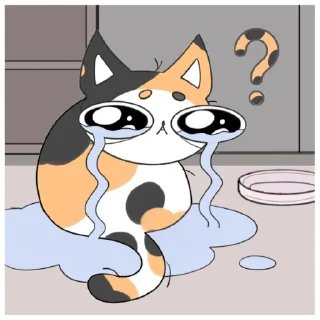 Телеграм стикер 😢 Кошочка @eto_krivo