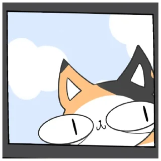 Телеграм стикер 👀 Кошочка @eto_krivo