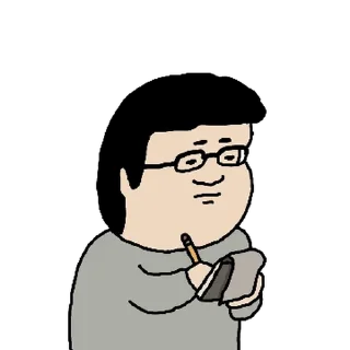 Telegram sticker 💬 싸움짱 덕철이 By @KakaoEmoticon)