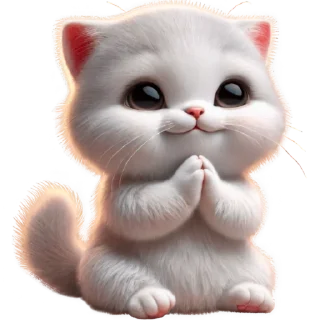 Telegram sticker 🙏 Милый котик @Nyasticks
