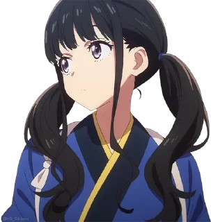 Telegram sticker 😳 @HD_Stickers リコリス・リコイル Friends are thieves of time.