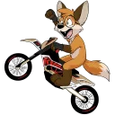 Telegram sticker 🏍 Kip Fox by PacoPanda