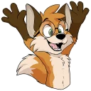 Telegram sticker 😃 Kip Fox by PacoPanda