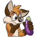 Telegram stiker 🍆 Kip Fox by PacoPanda
