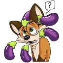 Telegram stiker 🍆 Kip Fox by PacoPanda