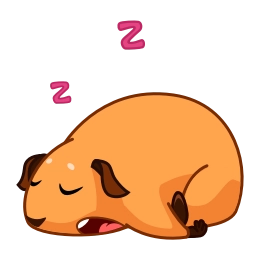 Telegram sticker 😴 Melie the Cavy