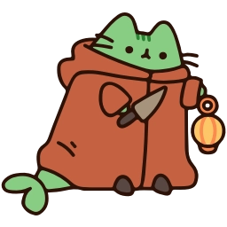 Telegram sticker 🔪 FFXIV x Pusheen