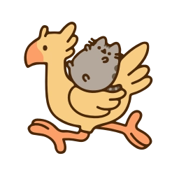Telegram sticker 🎢 FFXIV x Pusheen