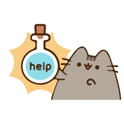 Telegram sticker 🆘 FFXIV x Pusheen