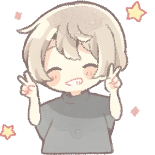 Telegram sticker ✌️ Повседневный кун @Nyasticks