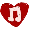 Sticker 🎵 red ➜ @emoji1