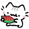 Sticker 🍉 cat basil ➜ @emoji1