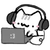 Sticker 🎧 cat basil ➜ @emoji1
