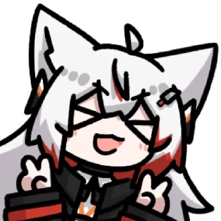 Telegram sticker ✌️ 玉狐狸 @zhaxia_cn