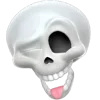 Sticker 😝 Скулл череп крутой троллфейс