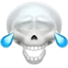 Sticker 😂 Скулл череп крутой троллфейс