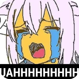 Телеграм стикер 😭 HouReacts