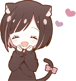 Sticker 🥰 Kuroneko Chan @jp_stickers