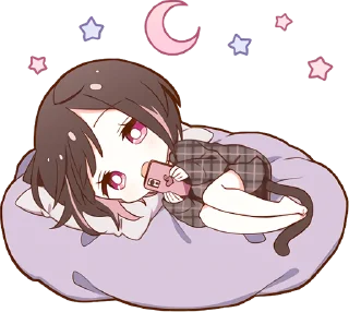 Telegram sticker 😴 Kuroneko Chan @jp_stickers