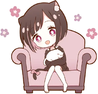 Video sticker 😃 Kuroneko Chan @jp_stickers