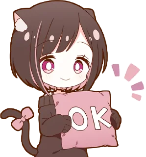 Video sticker 🆗 Kuroneko Chan @jp_stickers