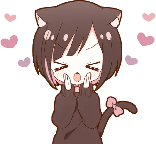 Telegram sticker 😊 Kuroneko Chan @jp_stickers