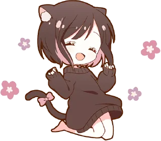 Telegram sticker 🥰 Kuroneko Chan @jp_stickers