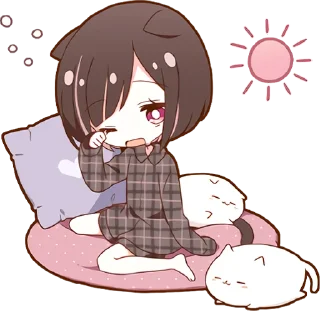 Telegram sticker 😴 Kuroneko Chan @jp_stickers