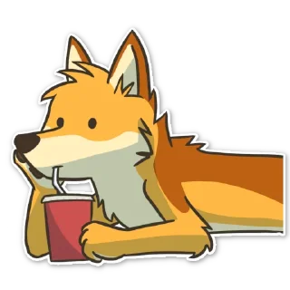 Telegram sticker 🥤 Ley DingoFox