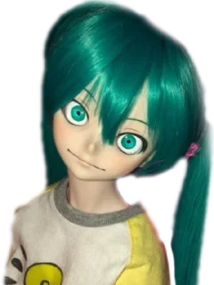 Telegram sticker 😐 Creepy Miku