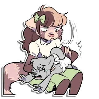 Telegram sticker 😠 Maggie's spankings — @stckrRobot