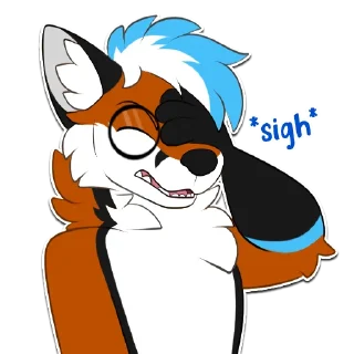 Telegram stiker 🤦‍♂️ Blep Fox
