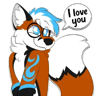 Video sticker ❤️ Blep Fox