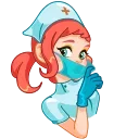 Telegram sticker 😉 Cute Nurse